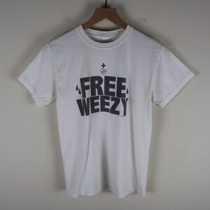 Lil Wayne Free Weezy Teardrops Tattoos Shirt White Small 17.5x25.5